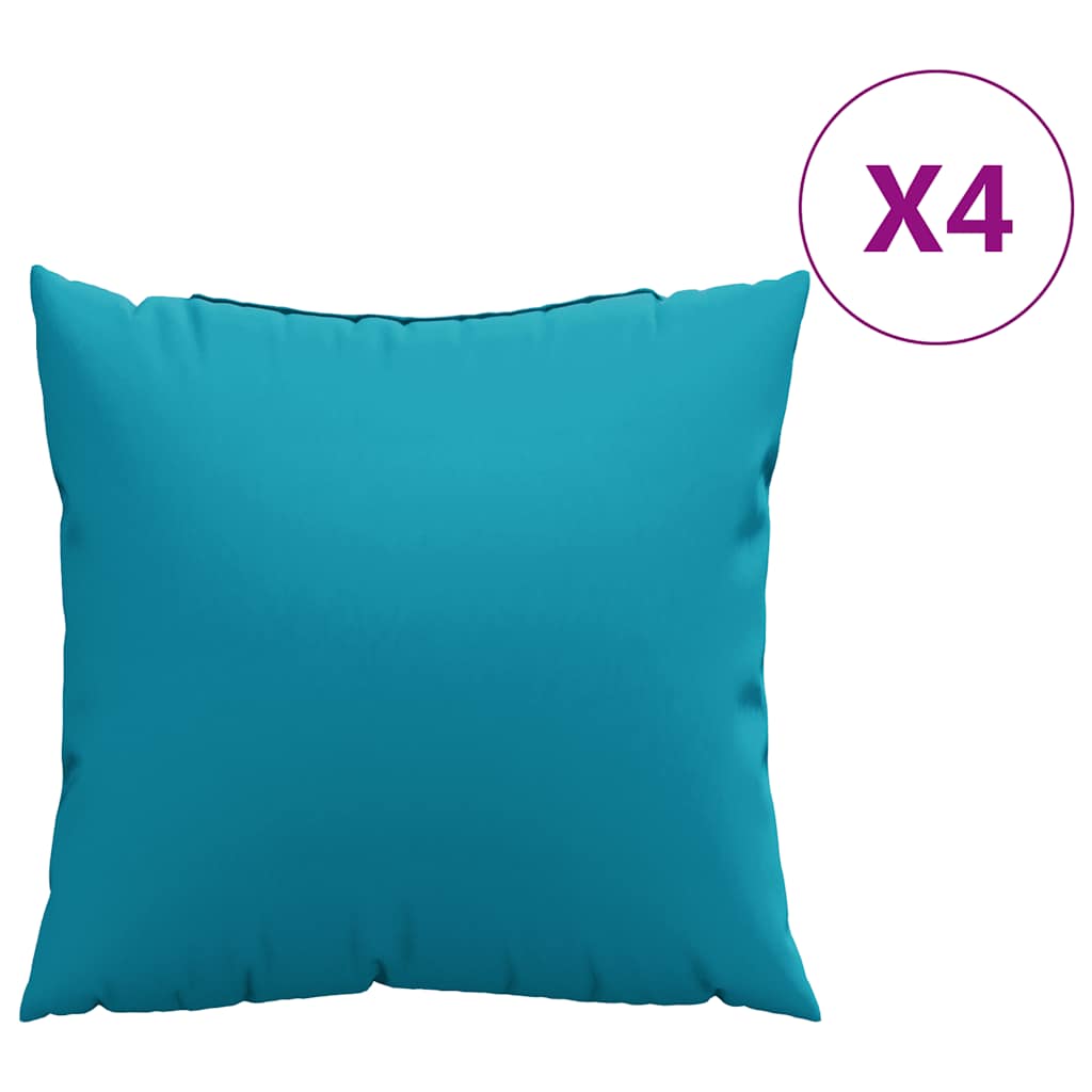 Sofakissen 4 Stk. Blau 50X50 Cm Stoff