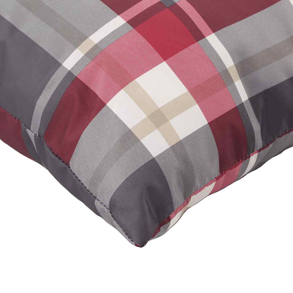 Sofakissen 4 Stk. Rot Karomuster 50X50 Cm Stoff