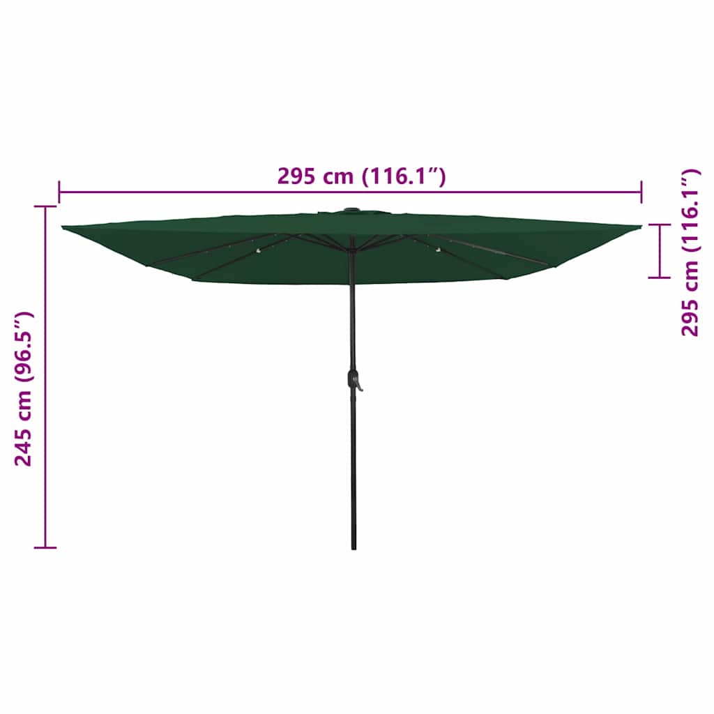 Garten-Sonnenschirm 295 X 295 X 245 Cm Polyester Und Stahl