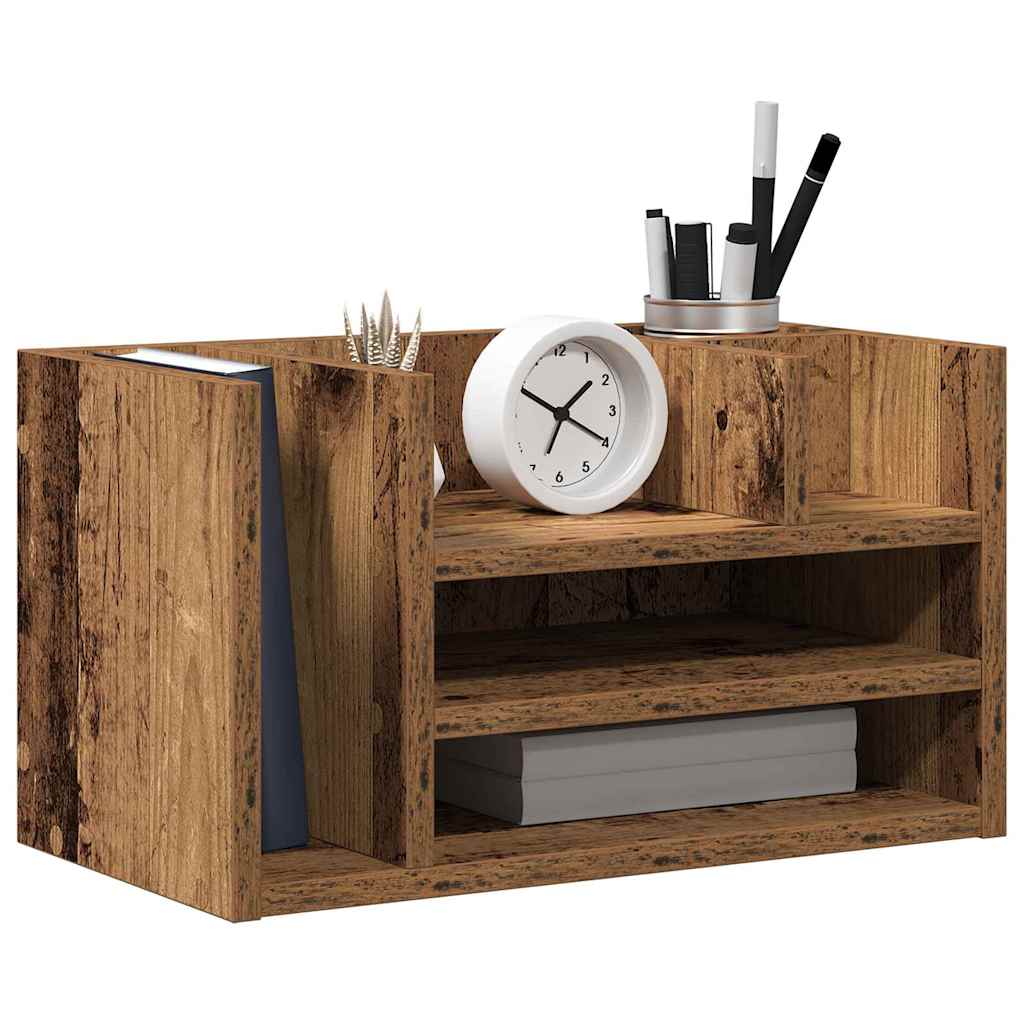 Schreibtisch Organizer Altholz 44,5 X 24 X 25 Cm Holzwerkstoff