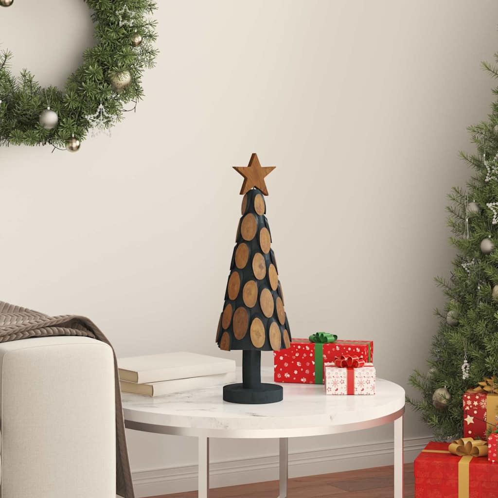 Weihnachtsbaum Mit Ständer Braun Massivholz Teak