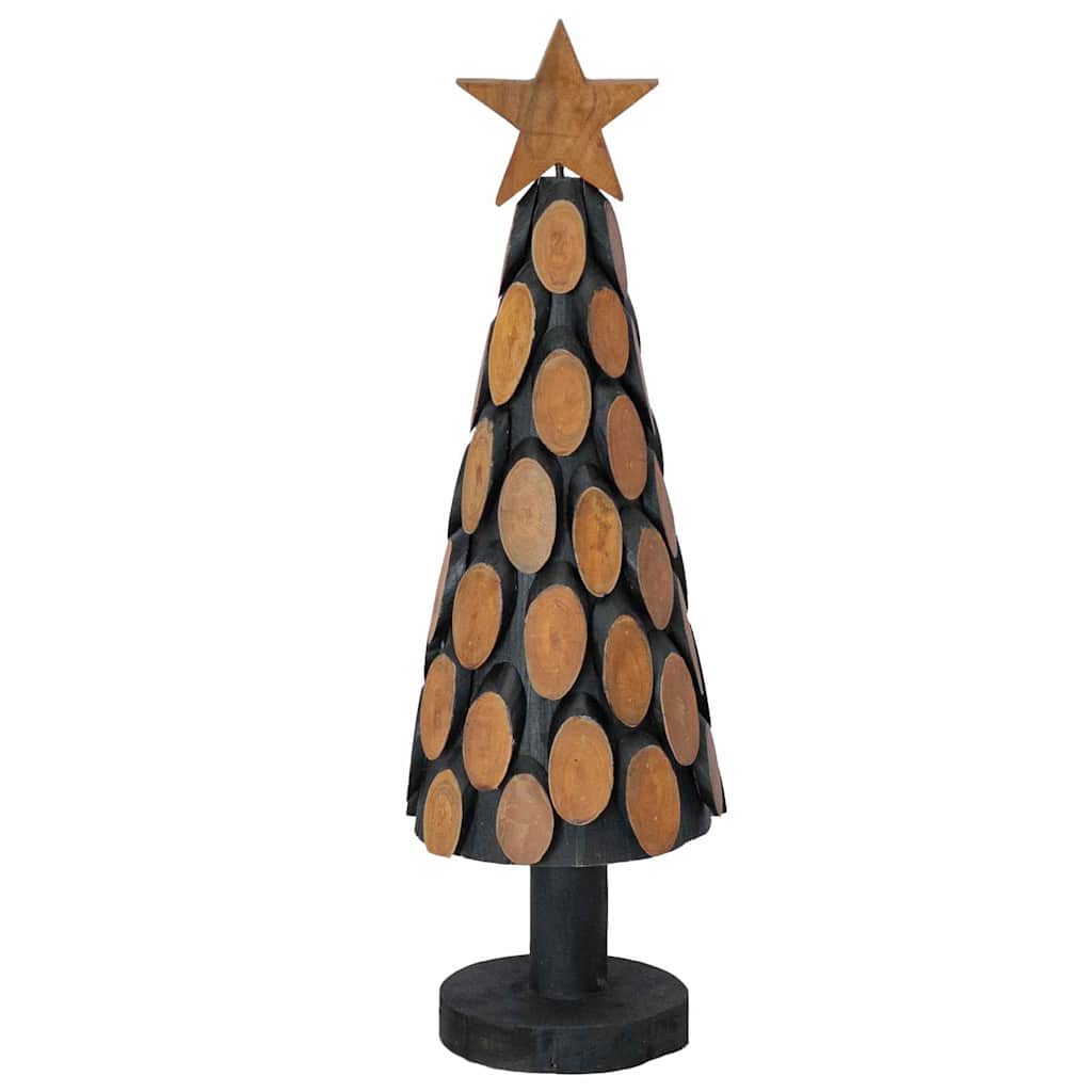 Weihnachtsbaum Mit Ständer Braun Massivholz Teak