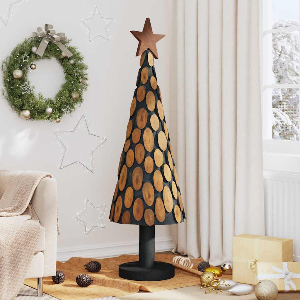 Weihnachtsbaum Mit Ständer Braun Massivholz Teak