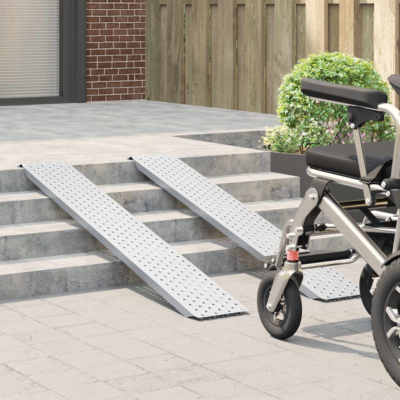 Lade Rampe 200 Kg Silber 159 X 23 X 5 Cm Verzinkter Stahl