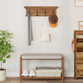 Wand Montierter Kleiderständer Natur 70 X 10 X 20 Cm