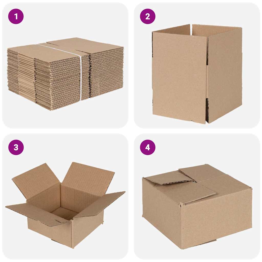 Faltbox Mit Speicher 50 Pcs Natur Karton
