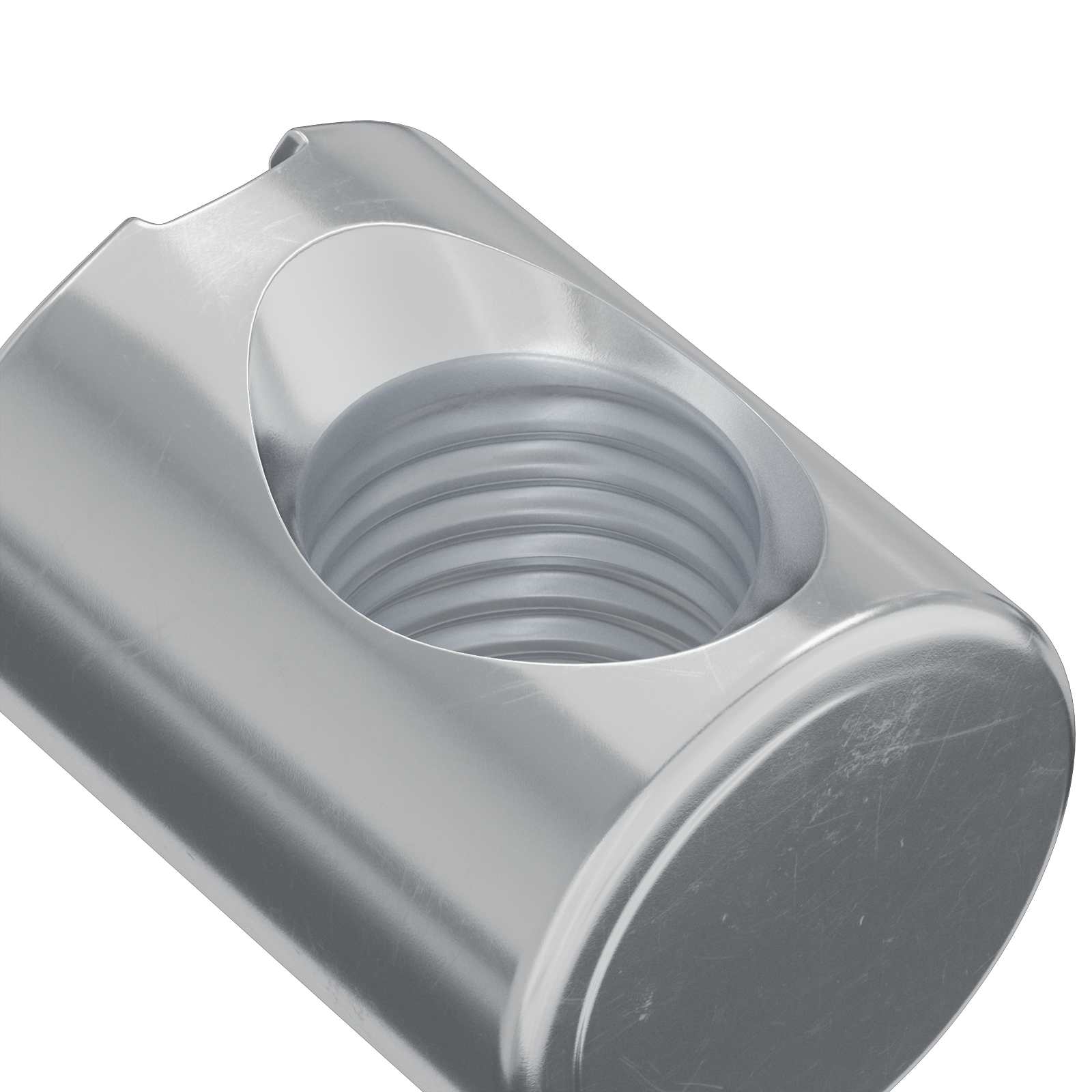 Zylindermuttern 2 Pcs Silber Metall