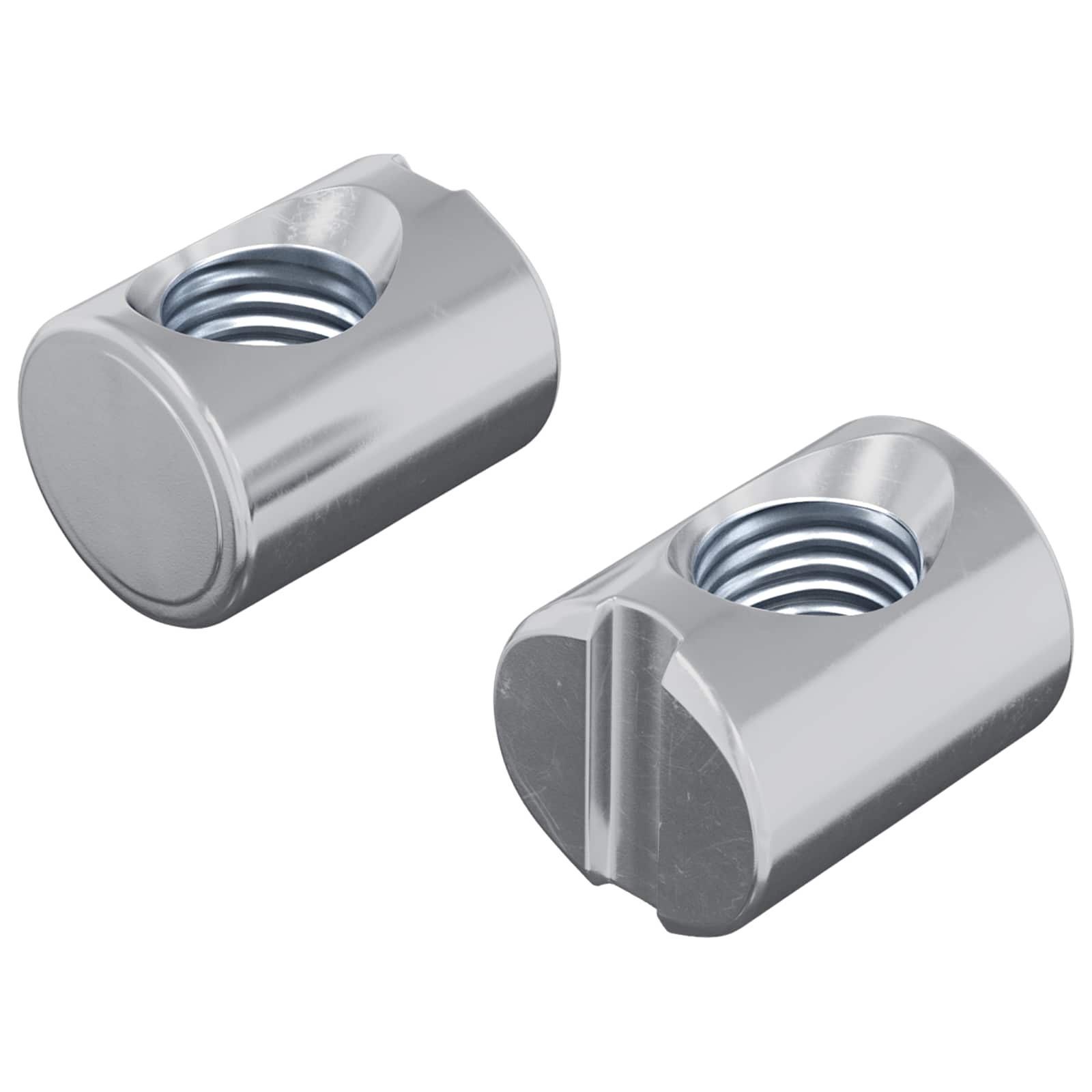 Zylindermuttern 2 Pcs Silber Metall