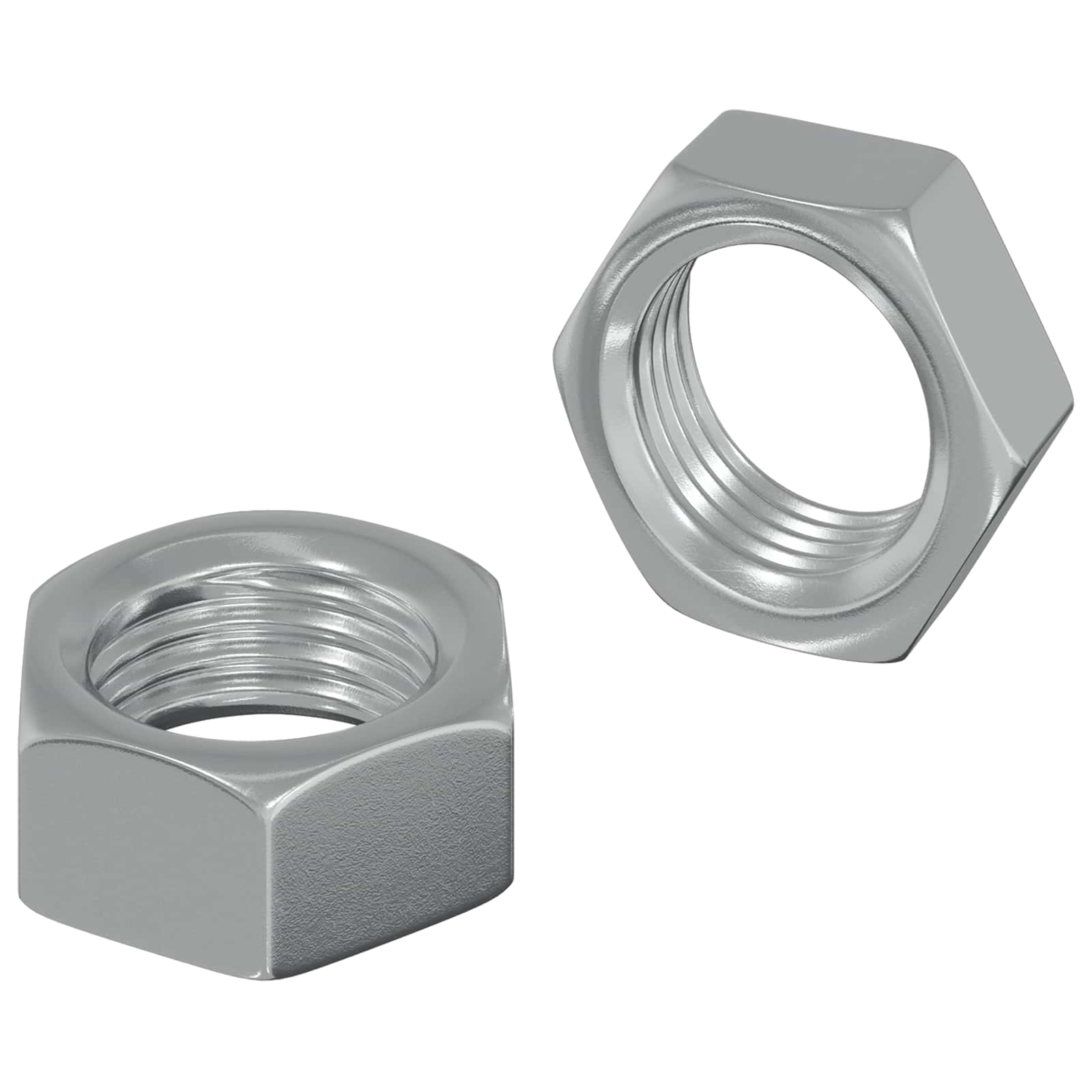 Sechskantmutter 2 Pcs Silber Metall