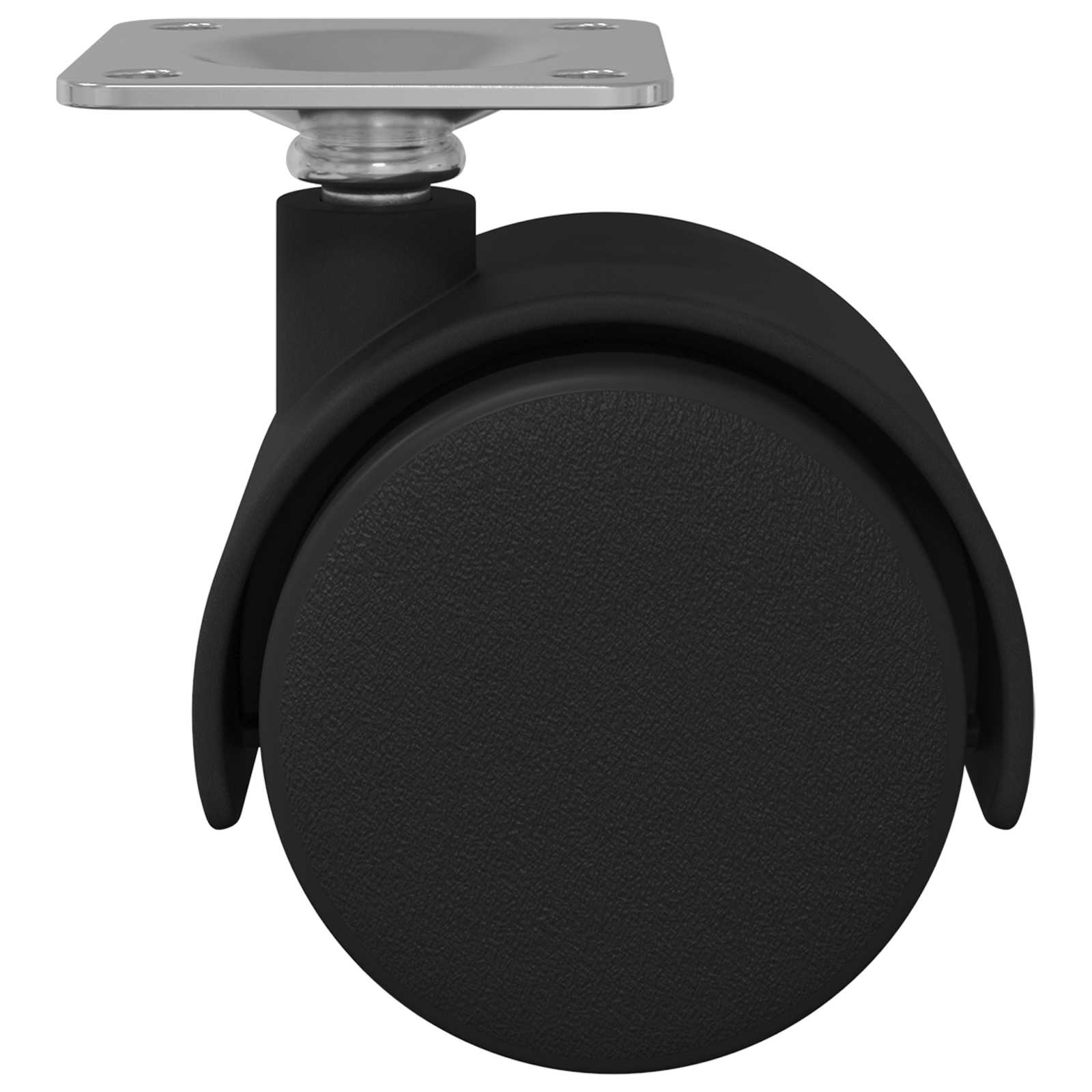 Drehrolle 2 Pcs Schwarz 39,5 X 39,5 X 37,8 Mm Eisen Und Pp