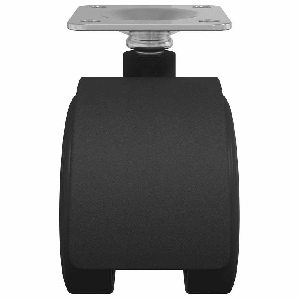 Drehrolle 2 Pcs Schwarz 39,5 X 39,5 X 37,8 Mm Eisen Und Pp