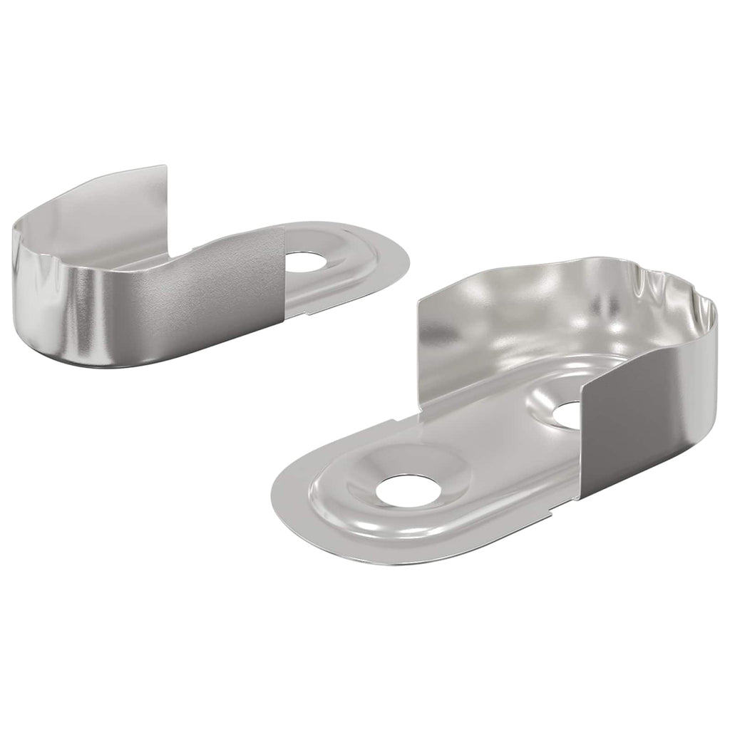 Kleiderstangenhalter 2 Pcs Weißes Zink 40 X 18 X 10 Mm Eisen