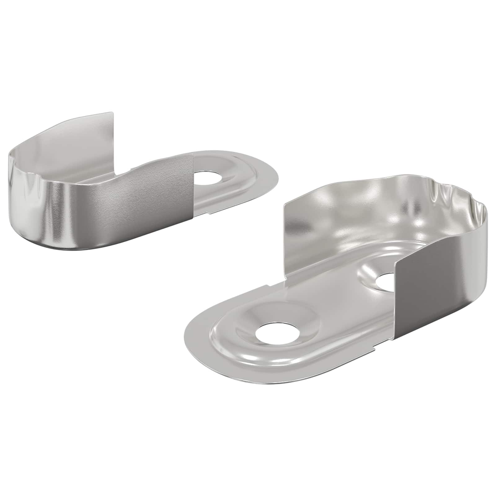 Kleiderstangenhalter 2 Pcs Weißes Zink 40 X 18 X 10 Mm Eisen