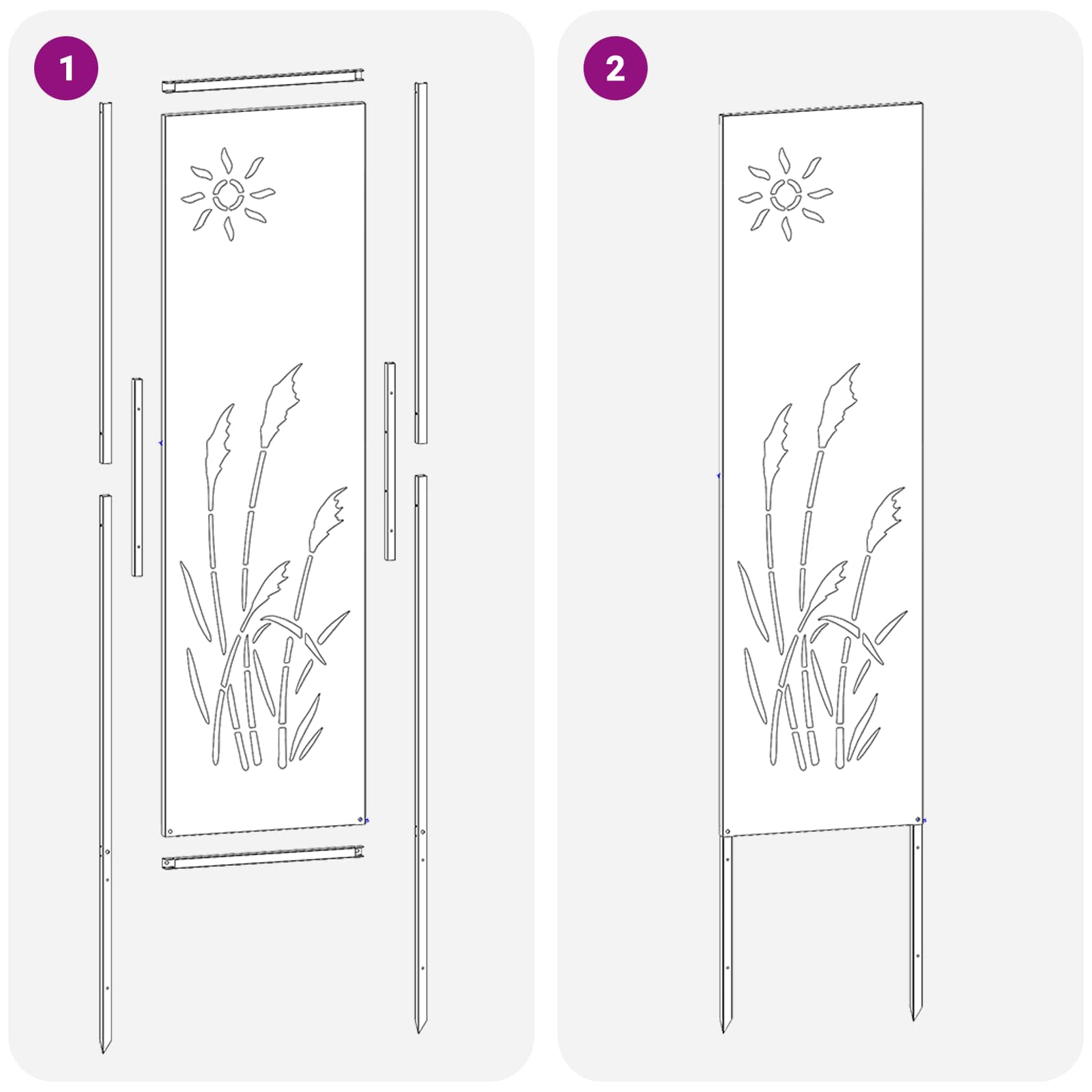 Garten Sichtschutz-Leinwand Weiß