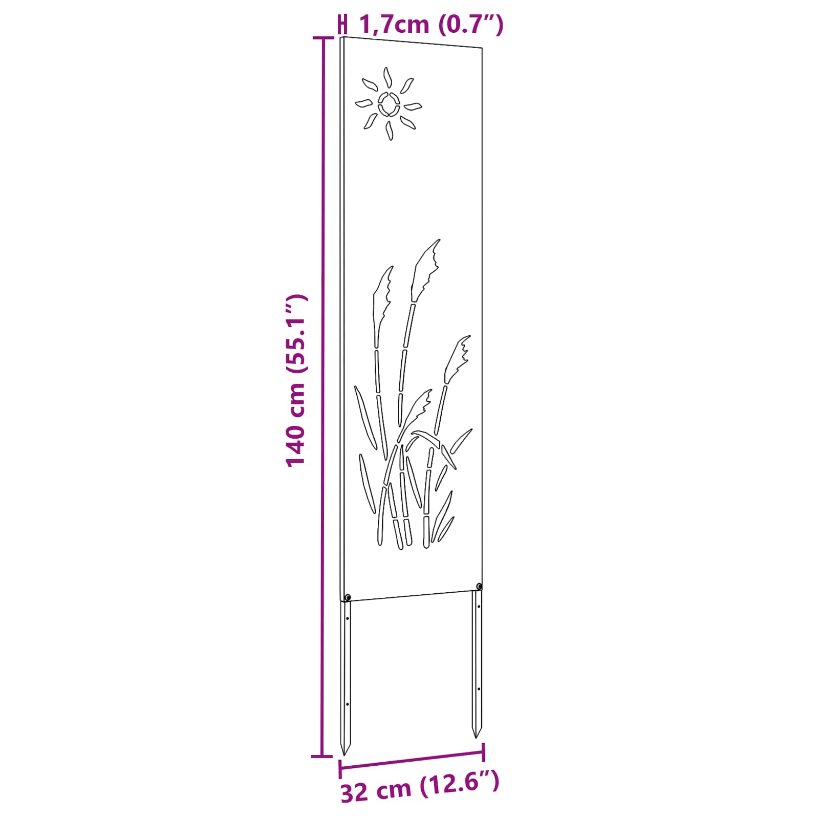 Garten Sichtschutz-Leinwand Weiß