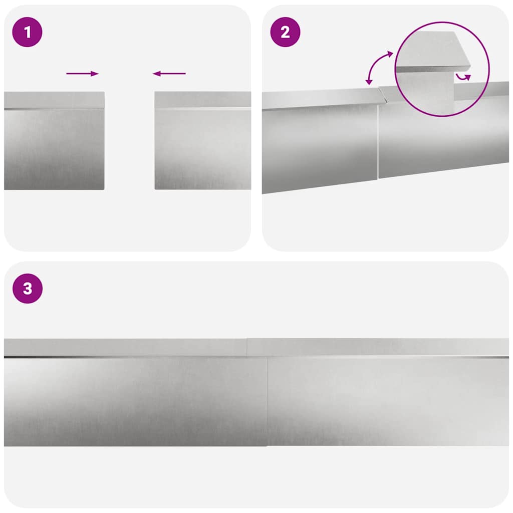 Schneckenzauns 8 Pcs Silber