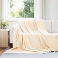 Überwurfdecke 170 X 130 Cm Fleece Creme