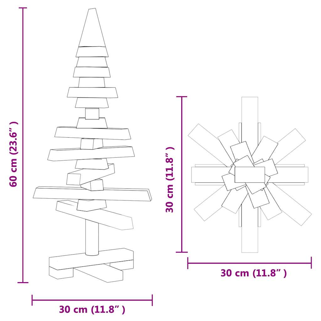 Holz Weihnachtsbaum Mit Ständer Braun Massivholz Kiefer
