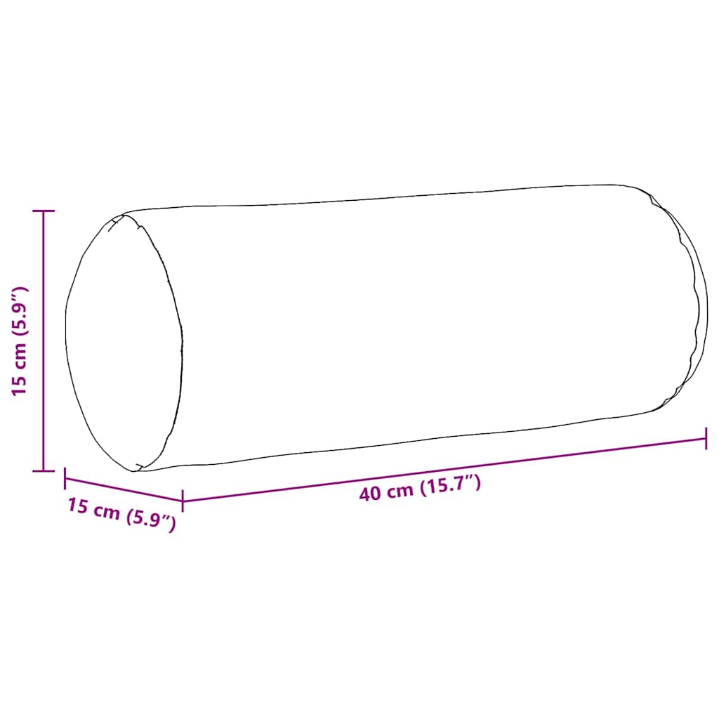 Bolsterkissen 2 Pcs Ø 15 X 40 Cm Stoff