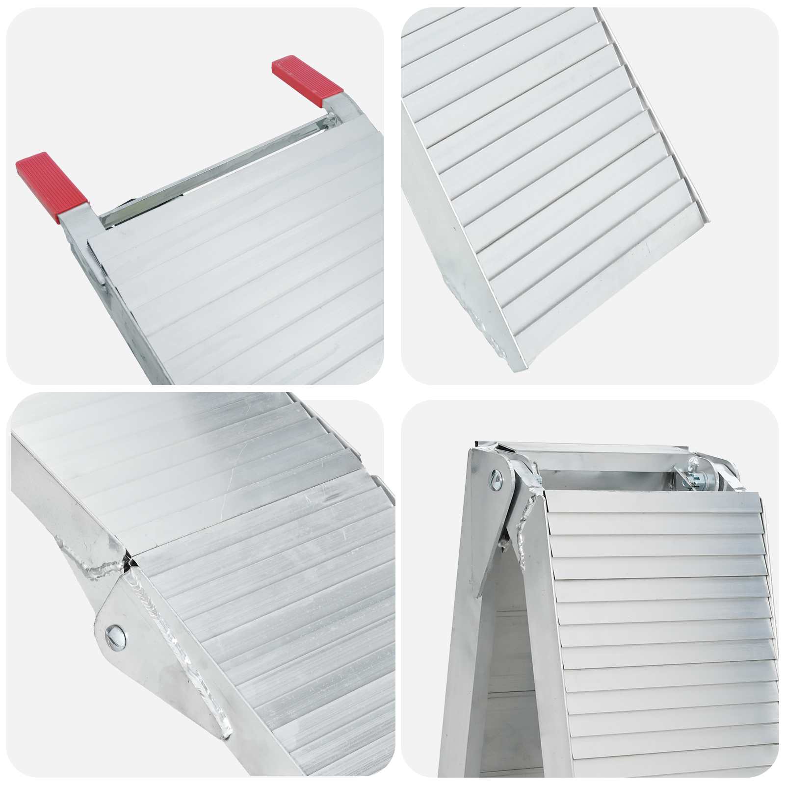 Motorradrampe 680 Kg 2 Pcs Silber 205 X 28 X 5 Cm Aluminium Grün