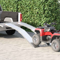Motorradrampe 680 Kg 2 Pcs Silber 205 X 28 X 5 Cm Aluminium Grün