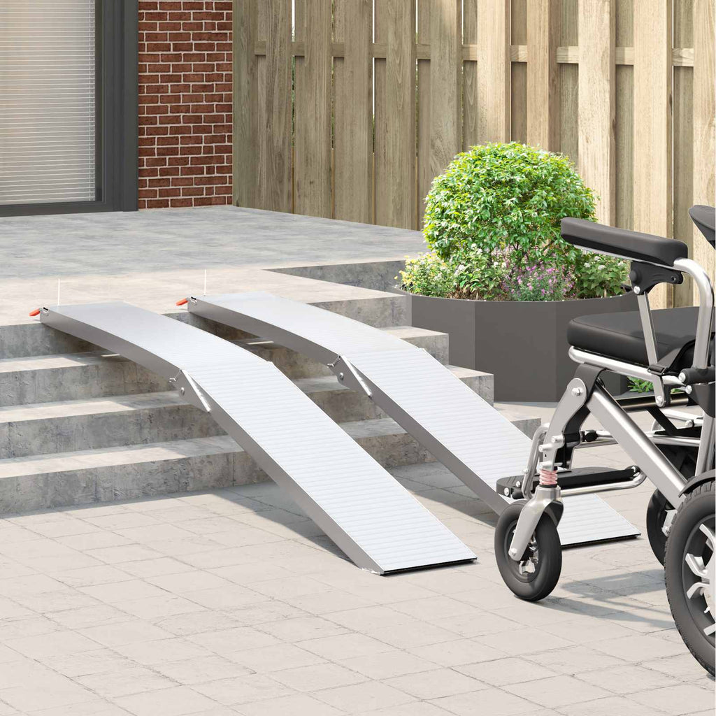 Motorradrampe 680 Kg 2 Pcs Silber 205 X 28 X 5 Cm Aluminium Grün