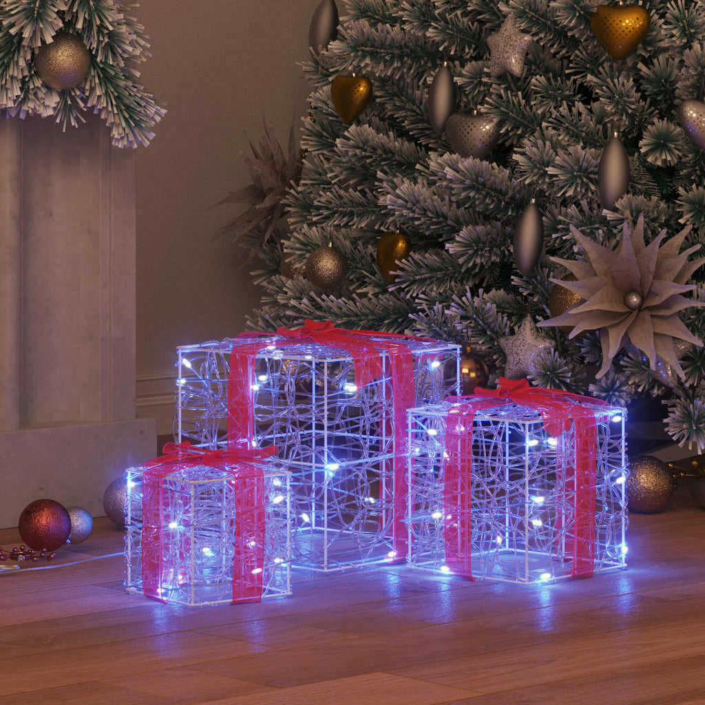 Geschenkbox Mit 60 Leds 3 Pcs 20 X 20 X 20 Cm Acryl