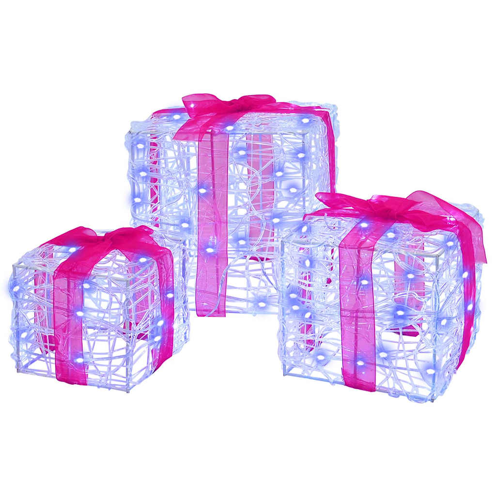 Geschenkbox Mit 60 Leds 3 Pcs 20 X 20 X 20 Cm Acryl