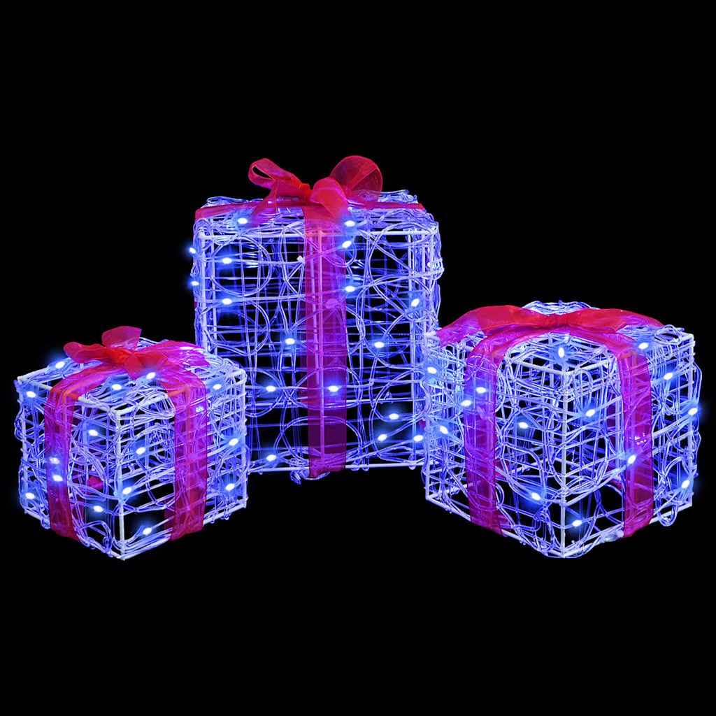 Geschenkbox Mit 60 Leds 3 Pcs 20 X 20 X 20 Cm Acryl