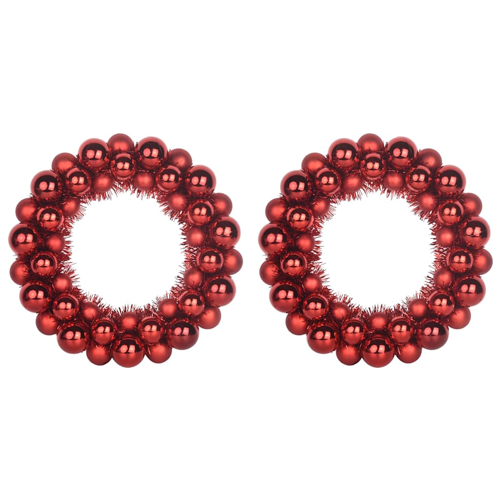 Weihnachtsballkränze 2 Pcs 33 X 33 X 7 Cm Polystyrol