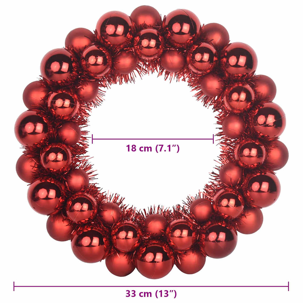 Weihnachtsballkränze 2 Pcs 33 X 33 X 7 Cm Polystyrol