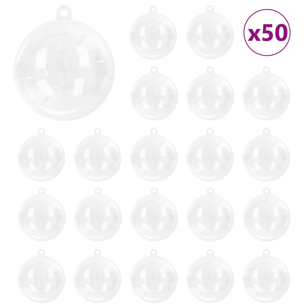 Weihnachtskugel-Set 50 Pcs Transparent Kunststoff