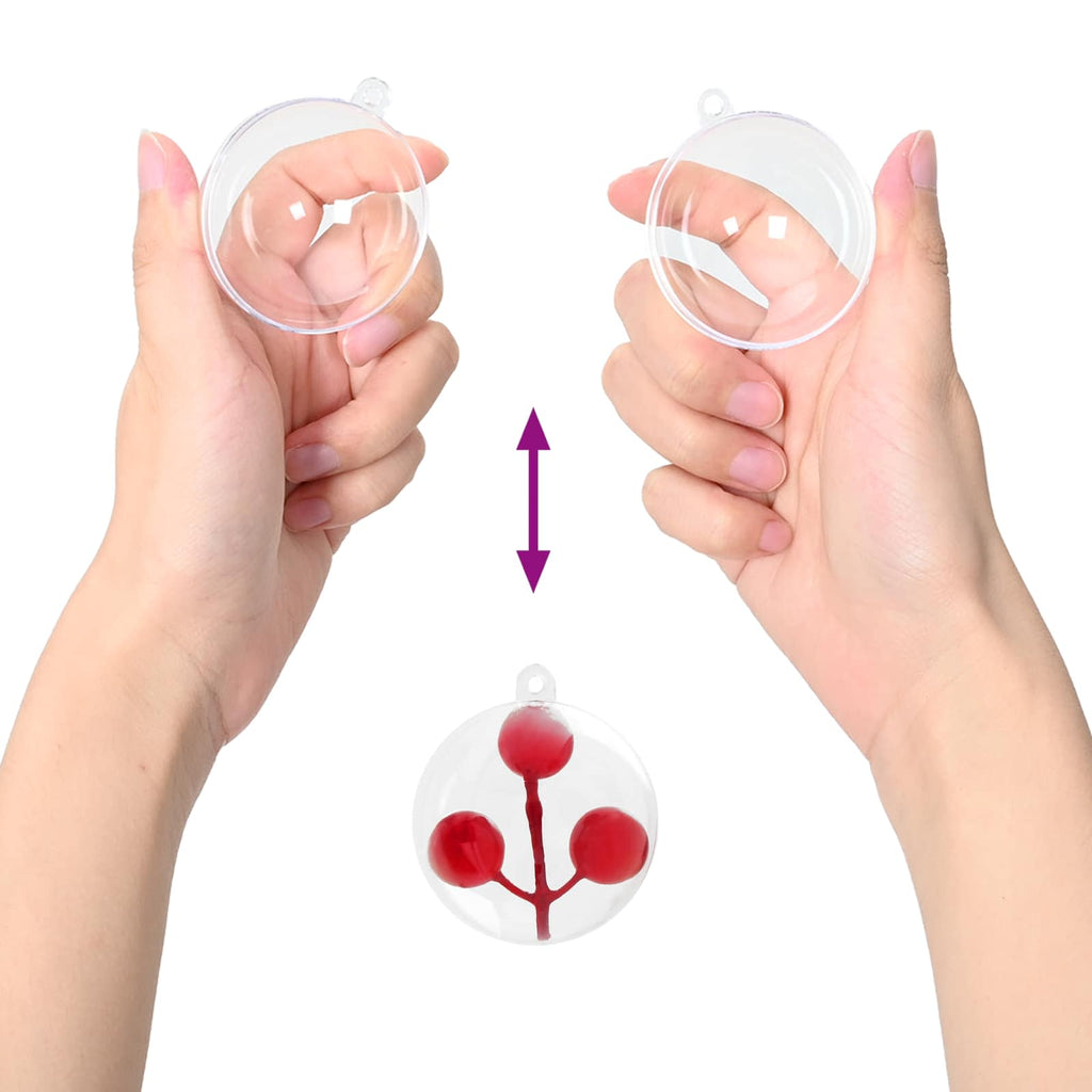 Weihnachtskugel-Set 50 Pcs Transparent Kunststoff
