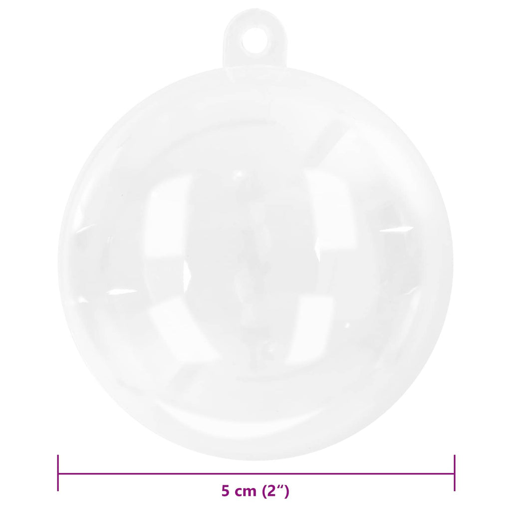 Weihnachtskugel-Set 50 Pcs Transparent Kunststoff