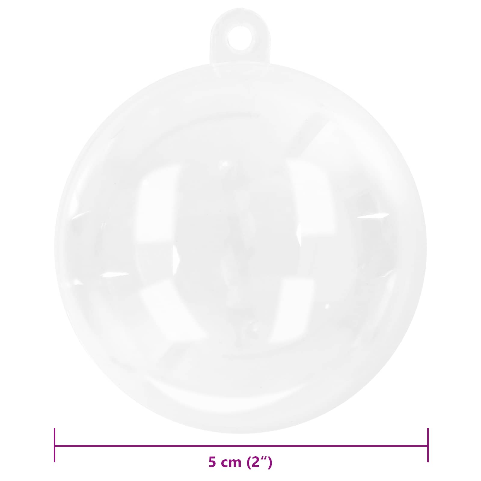 Weihnachtskugel-Set 50 Pcs Transparent Kunststoff