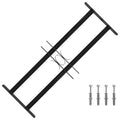 Fenstergitter Schwarz 76 X 30 Cm Pulverbeschichteter Stahl