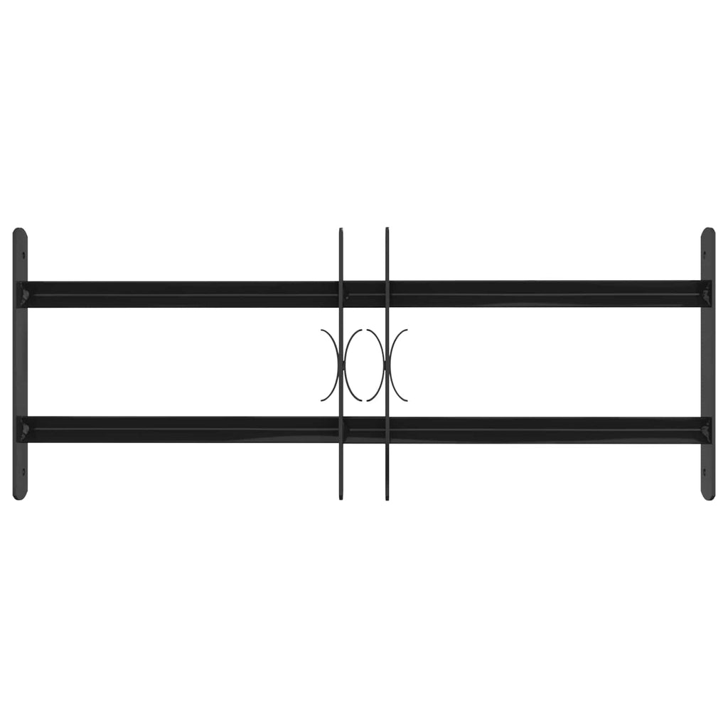Fenstergitter Schwarz 76 X 30 Cm Pulverbeschichteter Stahl