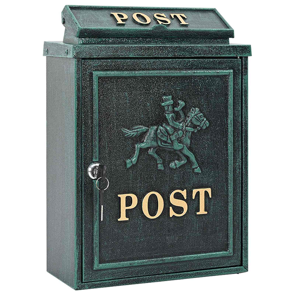 Wandmontierter Briefkasten 29 X 13 X 41 Cm Gussaluminium