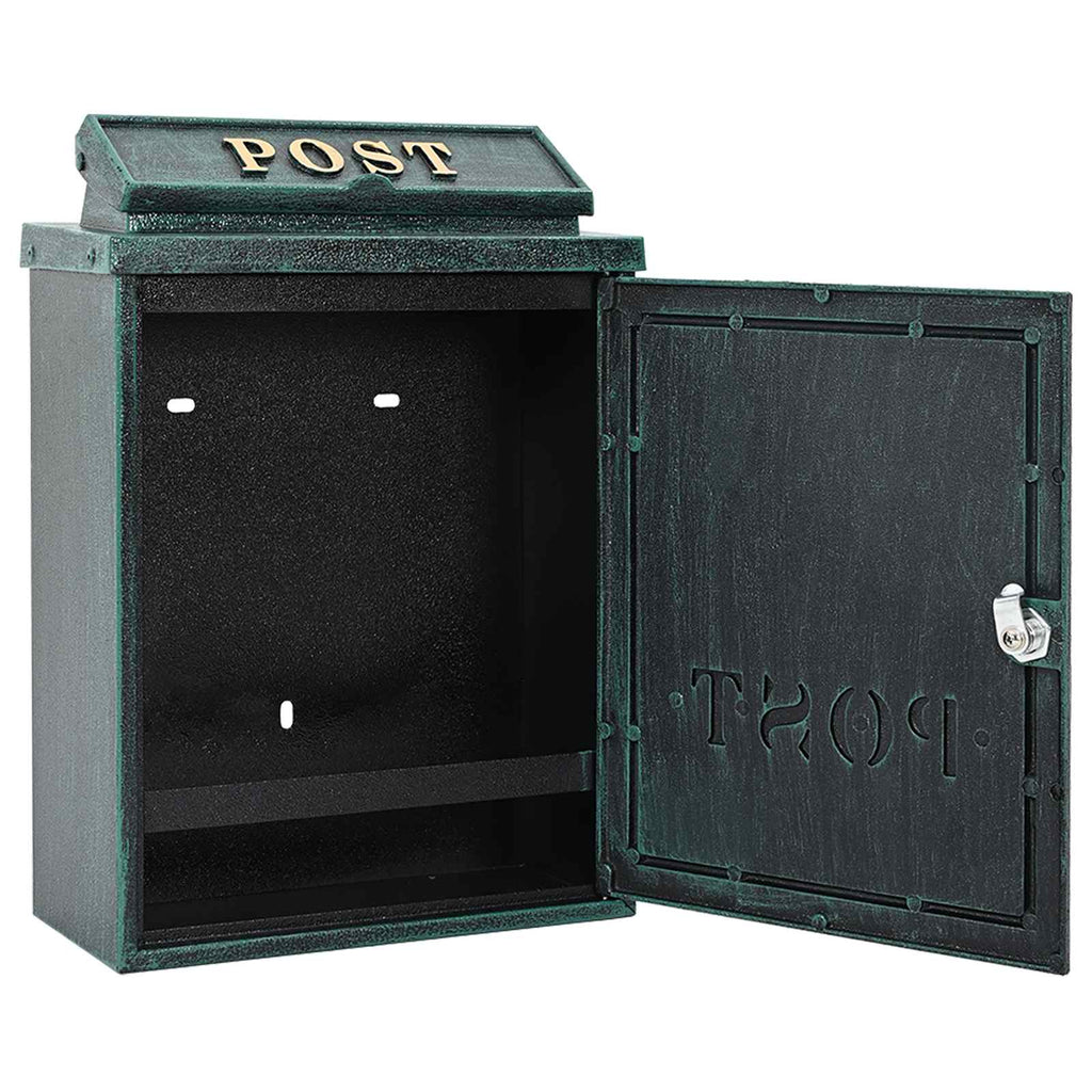 Wandmontierter Briefkasten 29 X 13 X 41 Cm Gussaluminium