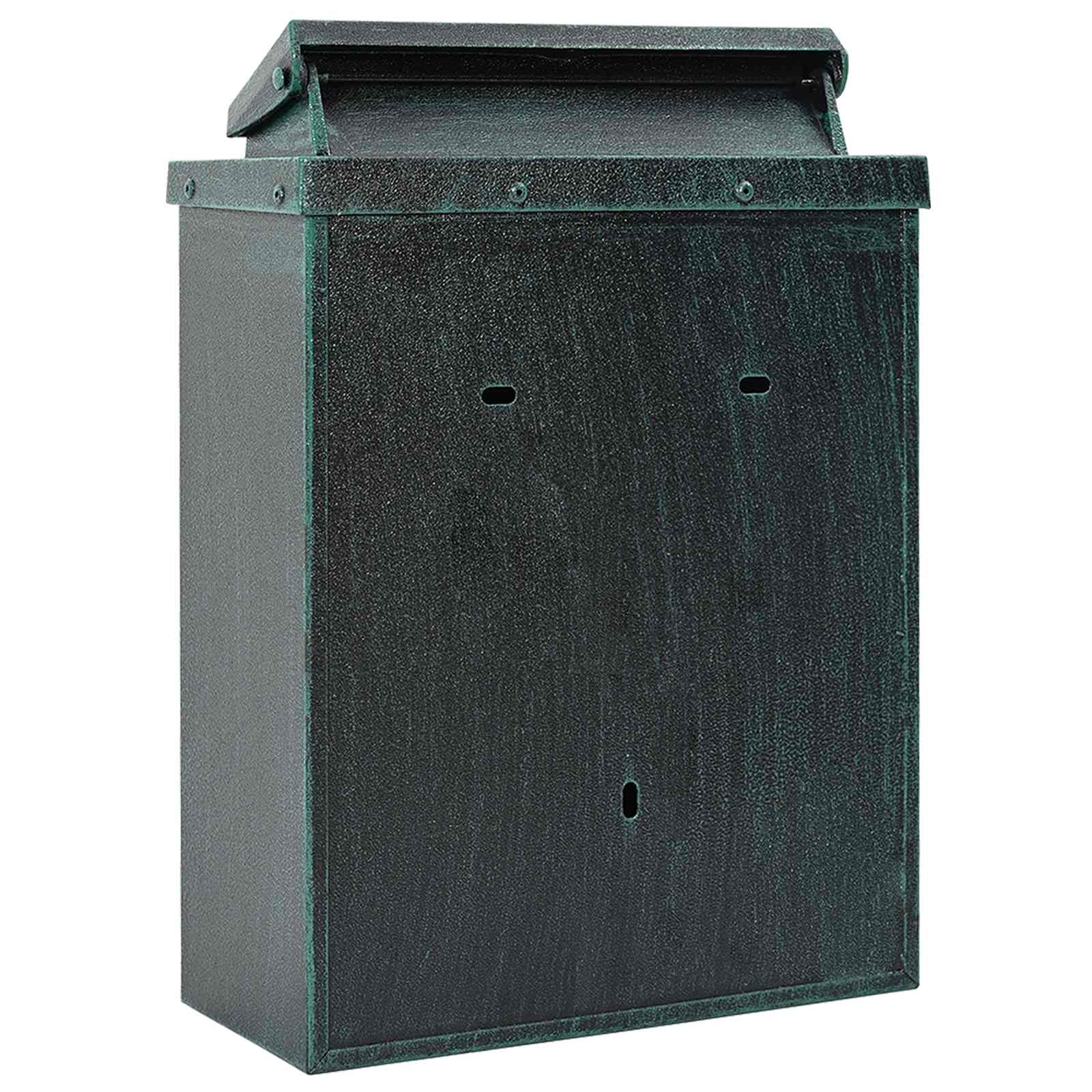 Wandmontierter Briefkasten 29 X 13 X 41 Cm Gussaluminium