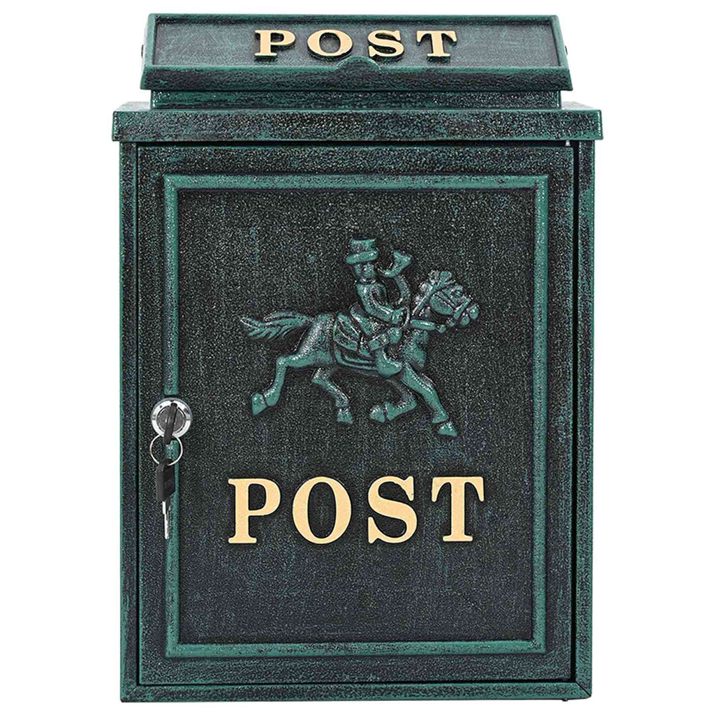 Wandmontierter Briefkasten 29 X 13 X 41 Cm Gussaluminium