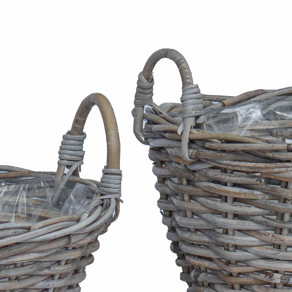 Blumentopfkorb Mit Speicher 2 Pcs Lacak Rattan