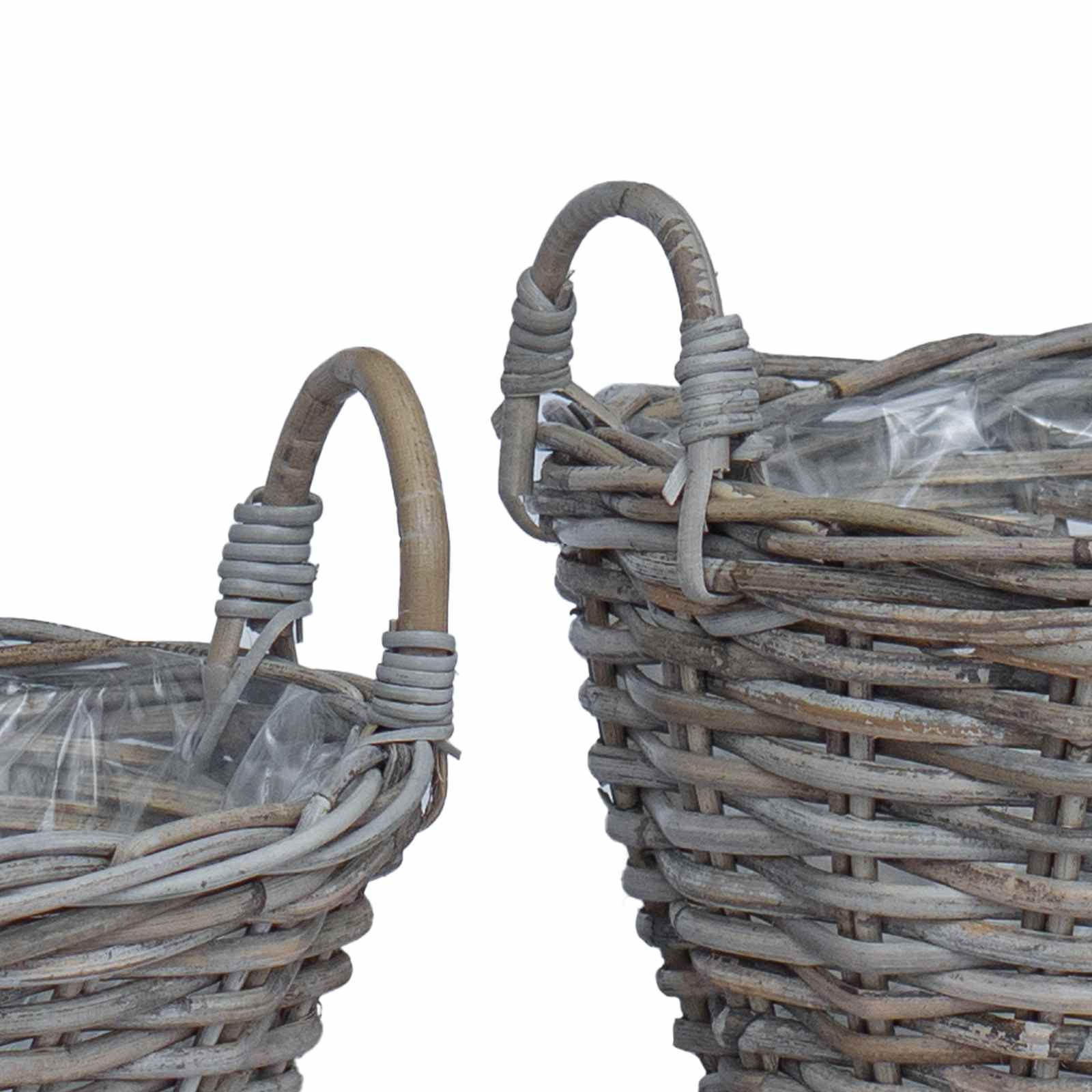 Blumentopfkorb Mit Speicher 2 Pcs Lacak Rattan