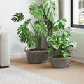 Blumentopfkorb Mit Speicher 2 Pcs Lacak Rattan