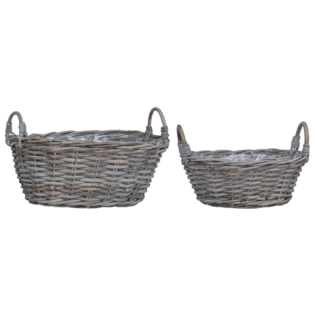Blumentopfkorb Mit Speicher 2 Pcs Lacak Rattan