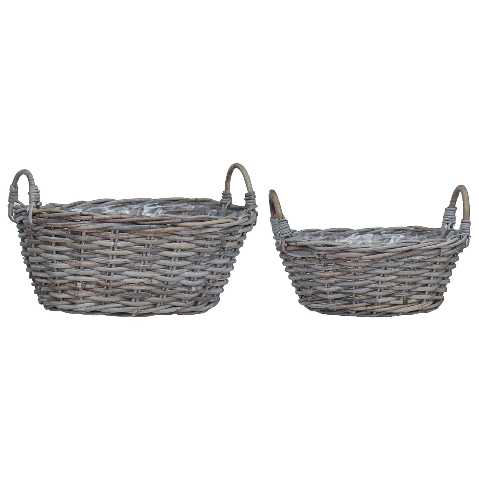 Blumentopfkorb Mit Speicher 2 Pcs Lacak Rattan