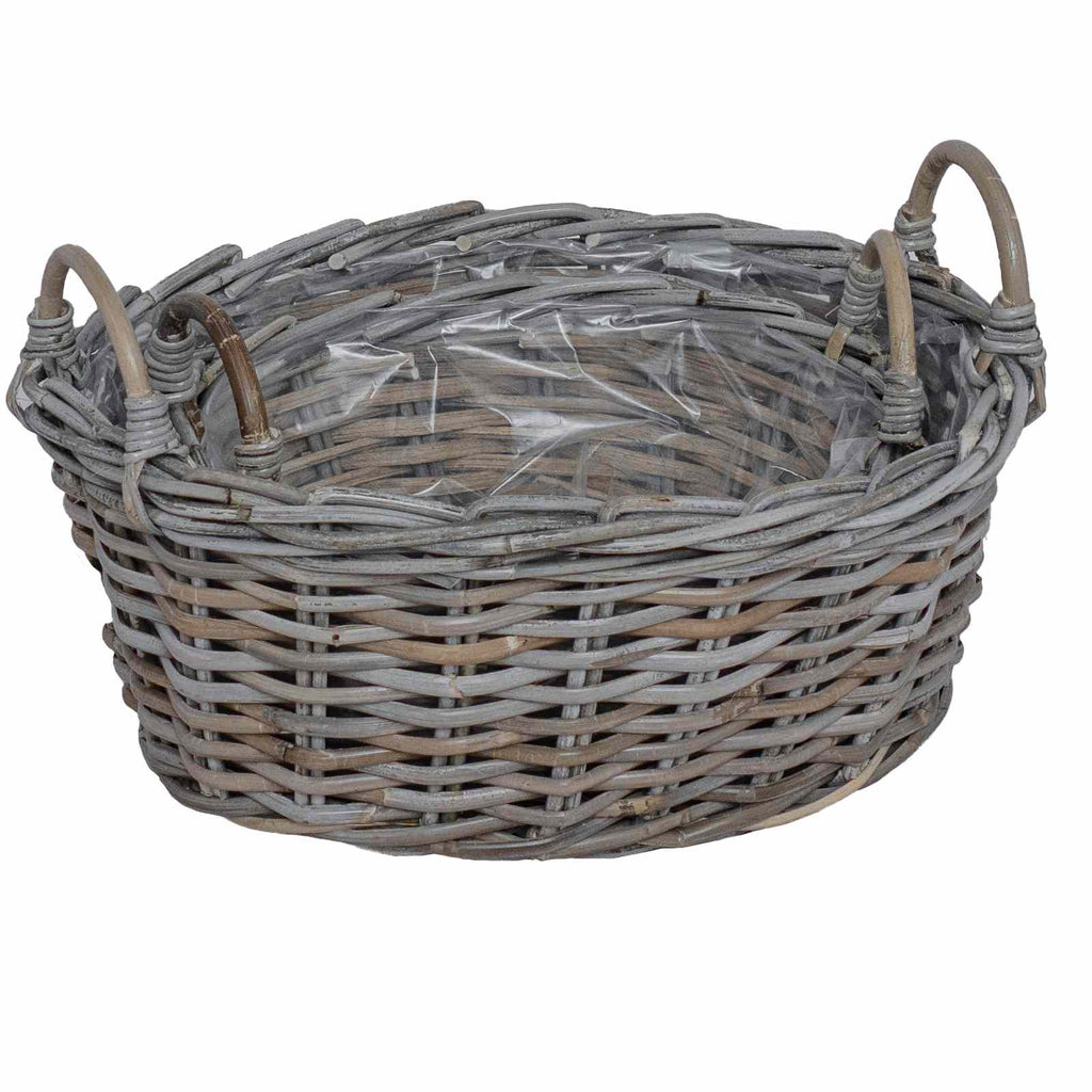 Blumentopfkorb Mit Speicher 2 Pcs Lacak Rattan