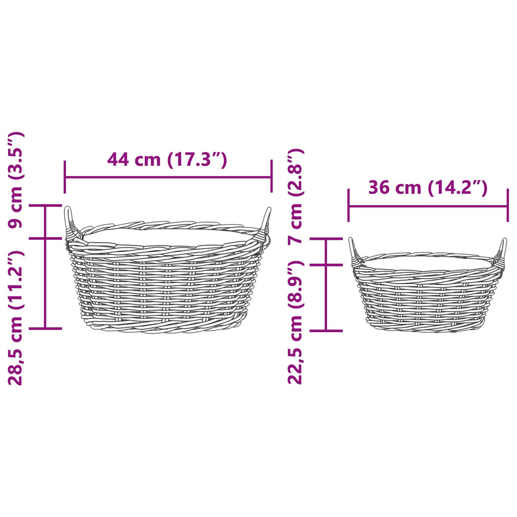 Blumentopfkorb Mit Speicher 2 Pcs Lacak Rattan