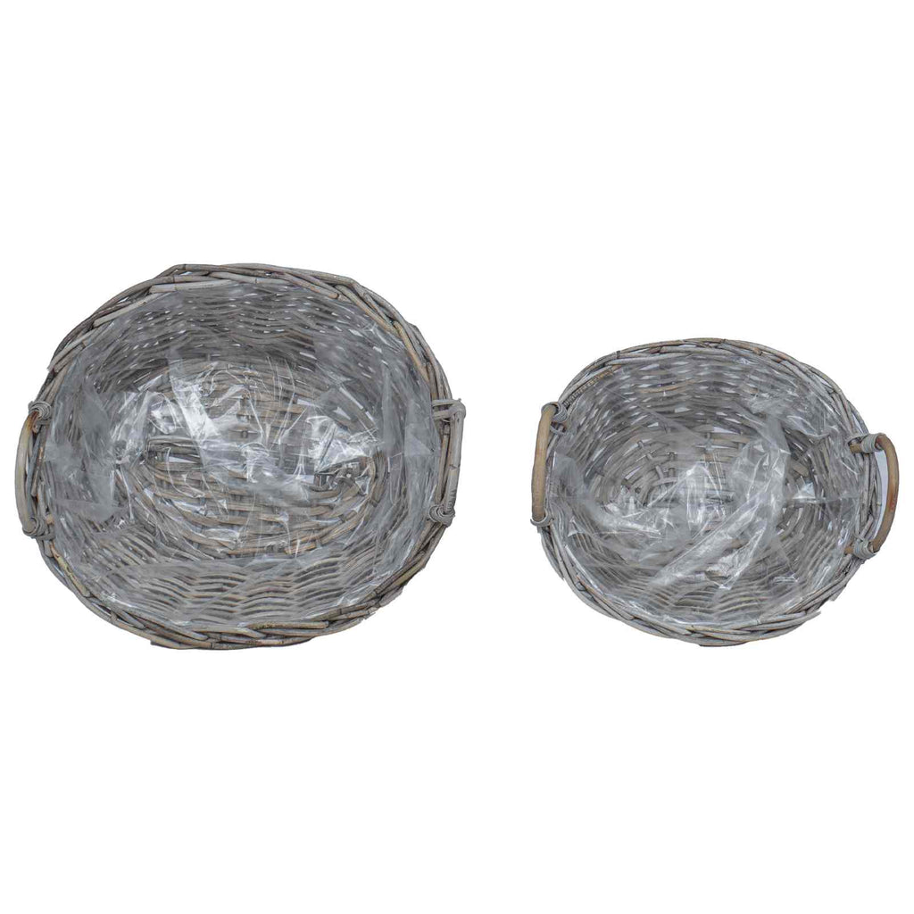Blumentopfkorb Mit Speicher 2 Pcs Lacak Rattan