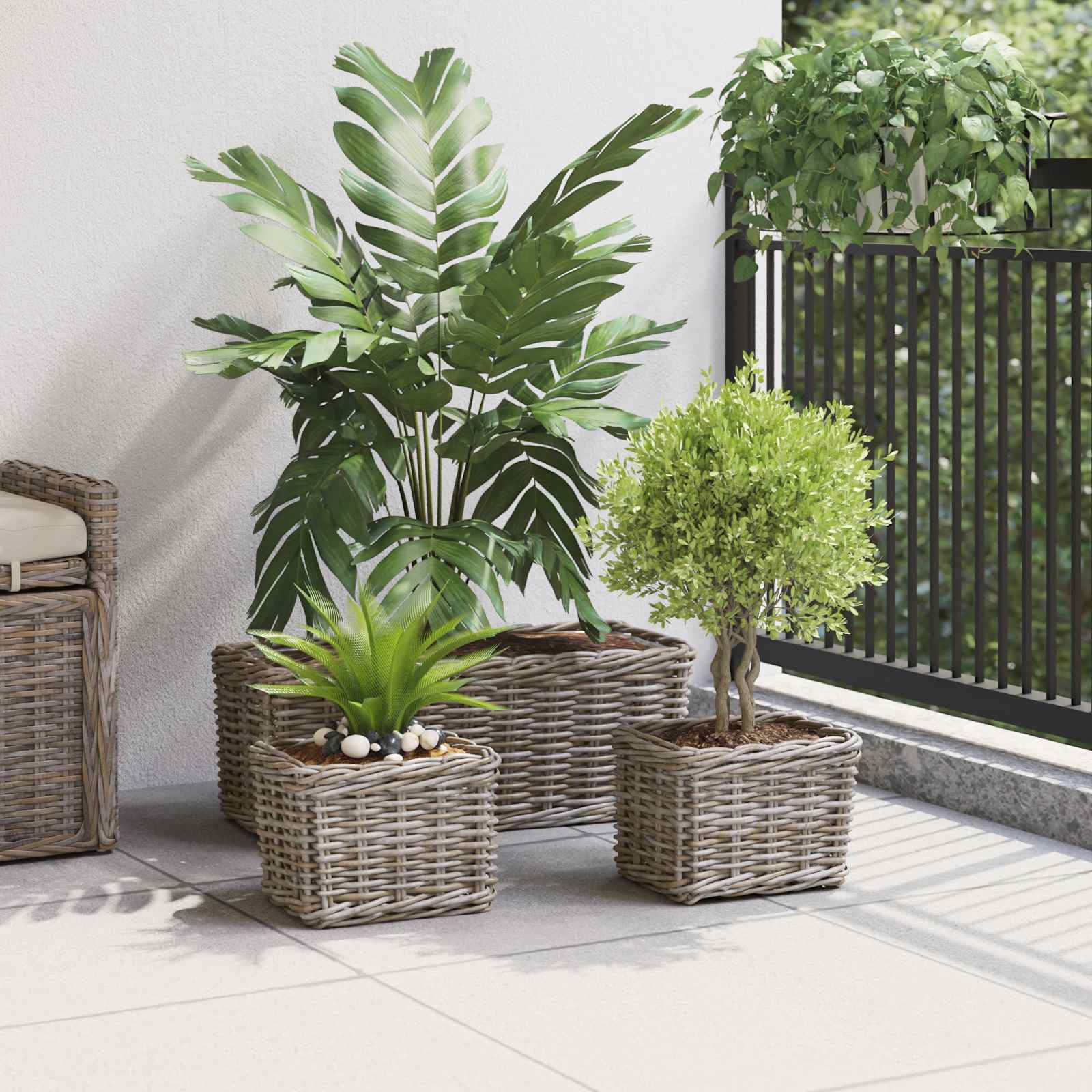 Blumentopfkorb Mit Speicher 3 Pcs